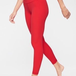 ATHLETA Hibiscus Red Elation 7/8 Tight XXS